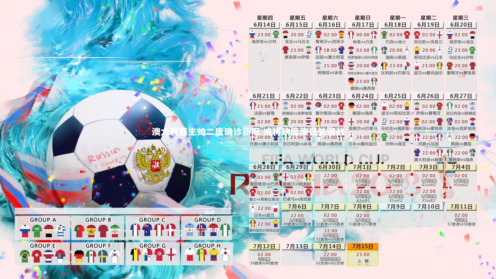 澳大利亚主帅二度确诊新冠 或将缺席澳日关键战